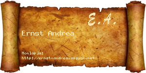 Ernst Andrea névjegykártya